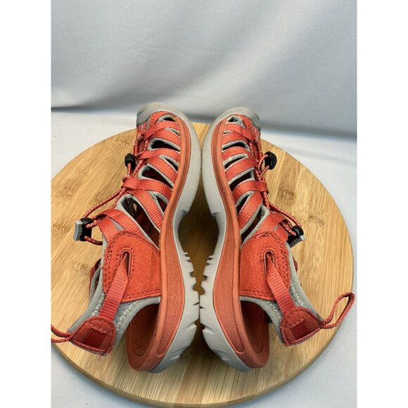 Keen Whisper Sandals Size 6.5 Orange Adjustable Fit Waterproof Sport Hiking - Picture 7 of 8
